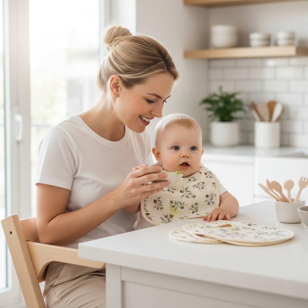 Slabbetjes 2-delige set - waterdichte katoenen baby slabbetjes, unisex patchwork