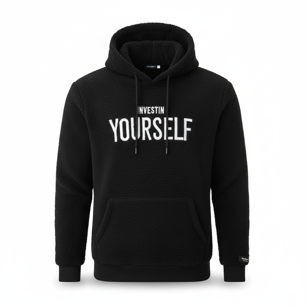 Hoodie voor heren - Comfortabele fleece hoodie van polyester - Beige/Zwart/Wit