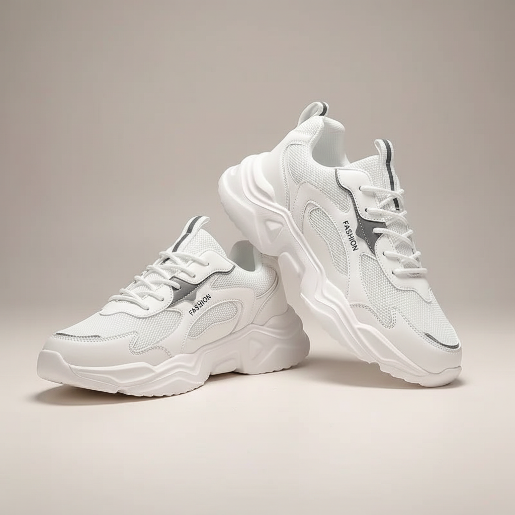 Sneakers - Waterdichte en geïsoleerde winter sneakers, zwart/wit, comfortabel