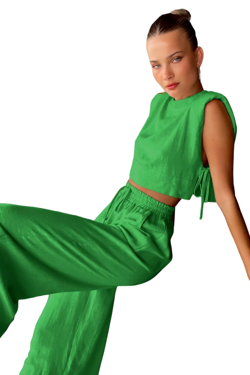 Reve | Dames Co-ord Set - Crop Top en Broek - Luchtig en Stijlvol