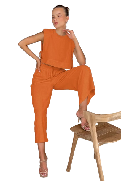 Reve | Dames Co-ord Set - Crop Top en Broek - Luchtig en Stijlvol