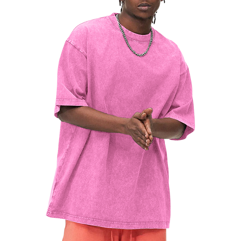 Abel Men's Washed Look Basic T-Shirt - Soft Cotton Blend, Vintage Casual Fit Crewneck - Essential Everyday Men's Top