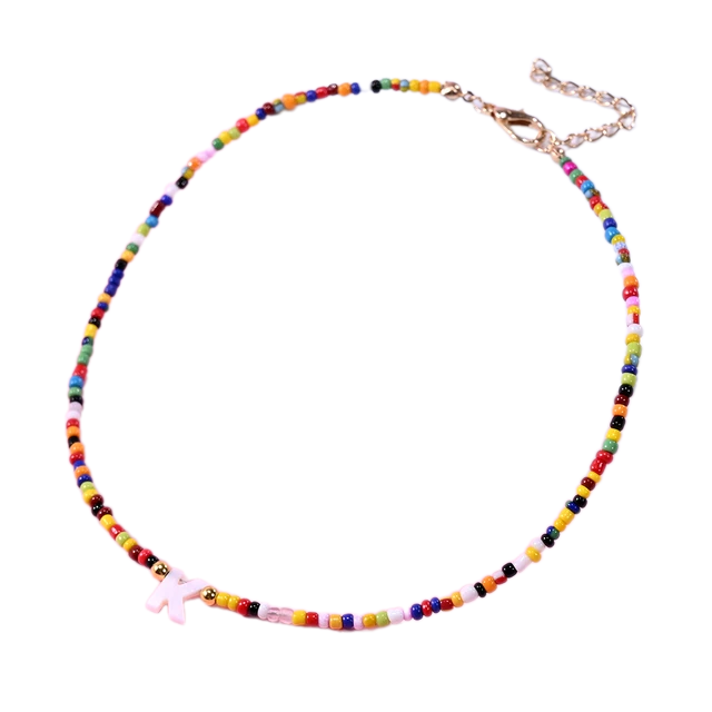 Bo | Kralen Choker ketting - Letter - Bohemian look