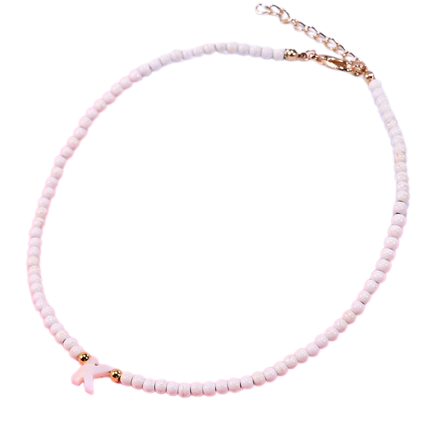 Bo | Kralen Choker ketting - Letter - Bohemian look