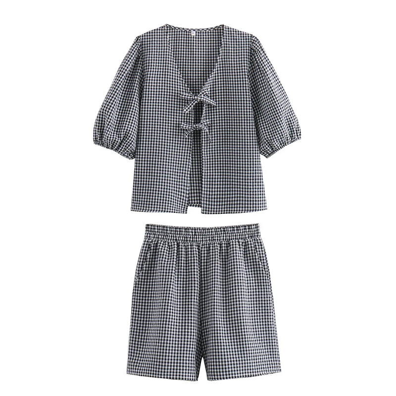 Sofia | Shortspak voor dames - Geruit - Trendy en Elegant