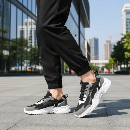 Sneakers - Waterdichte en geïsoleerde winter sneakers, zwart/wit, comfortabel