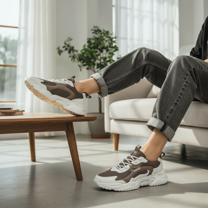 Sneakers - Waterdichte en geïsoleerde winter sneakers, zwart/wit, comfortabel