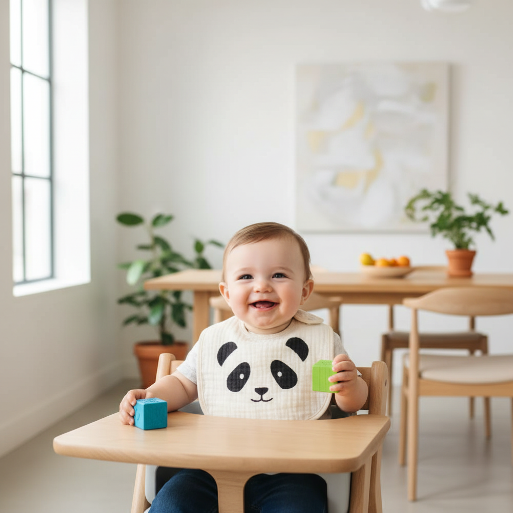 Slabbetjes 2-delige set - waterdichte katoenen baby slabbetjes, unisex patchwork