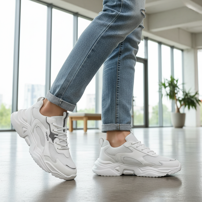 Sneakers - Waterdichte en geïsoleerde winter sneakers, zwart/wit, comfortabel