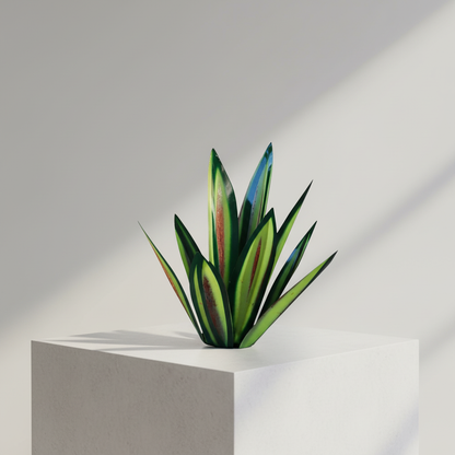 Tuinbeeld Agave - Handgemaakt Zonne-tuinlicht van Metaal, Weerbestendig (27/35 cm)