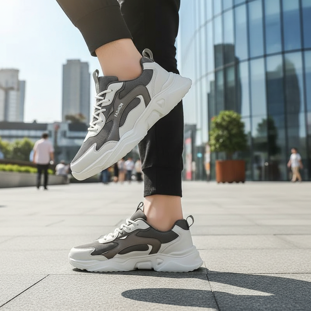 Sneakers - Waterdichte en geïsoleerde winter sneakers, zwart/wit, comfortabel