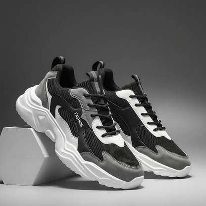 Sneakers - Waterdichte en geïsoleerde winter sneakers, zwart/wit, comfortabel