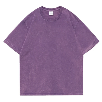 Abel Men's Washed Look Basic T-Shirt - Soft Cotton Blend, Vintage Casual Fit Crewneck - Essential Everyday Men's Top